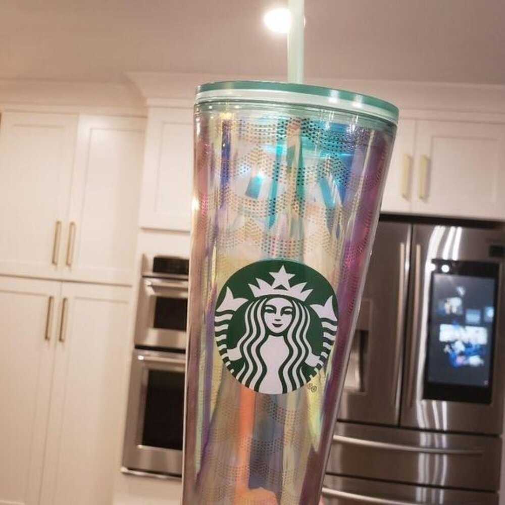 Starbucks Iridescent 24 Oz Cold Cup Tumbler With Straw - Picture 6 of 10
